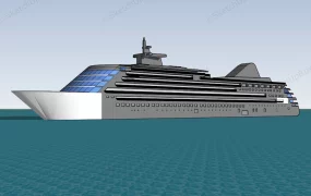 Cruise Ship On Ocean