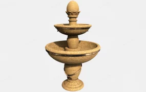 Classic Tiered Sandstone Garden Fountain