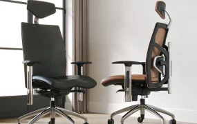 Modern Ergonomic Leather Executive Office Chair Set SketchUp 3D Model