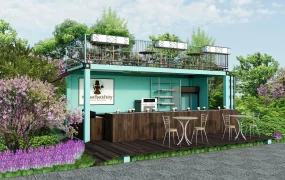 Beautiful Shipping Container Cafe