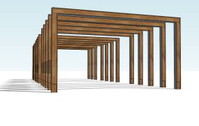 Wooden Pergola Walkway