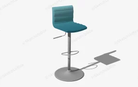 Metal Bar Stool With Back