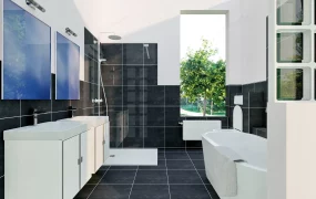 White And Black Bathroom Decor