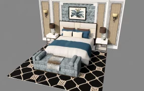 Traditional Bed With Accent Wall