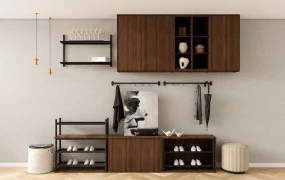 Modern Entryway Storage & Foyer Organizer Set SketchUp 3D Model