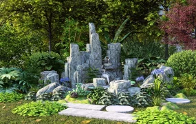 Unique Rock Garden Idea