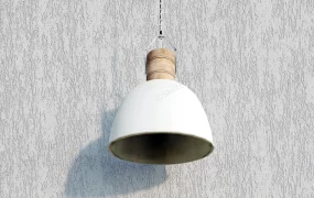 White Dome Pendant Light
