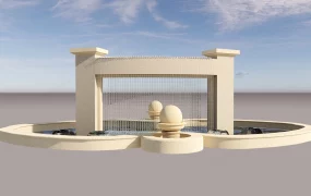 Classic European Water Curtain Fountain