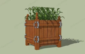 Square Wooden Planter