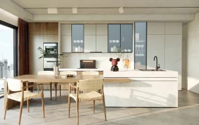 Kitchen With Island Dining Table Combo