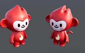 Red Monkey Figurines