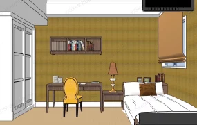 Single Bedroom With Writing Desk