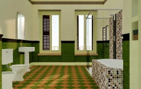 Vintage Green Bathroom