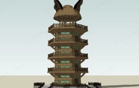 Asian Pagoda Tower