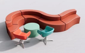 Curved Sofa For Office Lobby & Reception