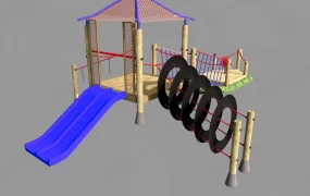 Natural Backyard Playground Structure