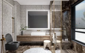 Brown Bathroom Design