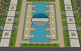 Large Plaza Fountain