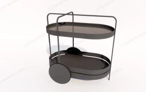 Industrial Metal Cart Coffee Table