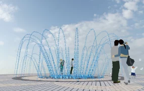 Dry Deck Fountain