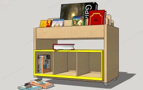 Kids Bookcase With Wheels