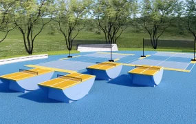 Badminton Courts And Ping Pong Tables