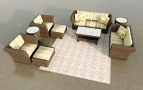 Outdoor Patio Furniture Sofa Set