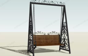 Wrought Iron Porch Swing With Stand