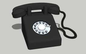 Classic Old Black Rotary Dial Telephone