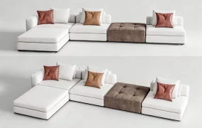 Modern Minimalist Modular Sectional Sofa