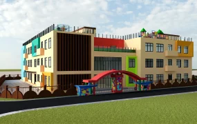 Kindergarten With Rooftop Playground