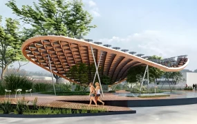 Eco Friendly Public Pavilion And Plaza Design