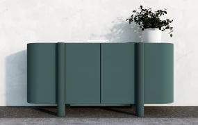 Dark Green Console Cabient