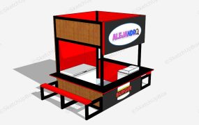 Indoor Food Kiosk Stand