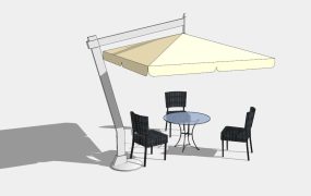 Outdoor Patio Bar Set with Umbrella