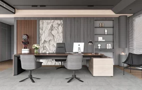 Modern Executive Office & Feature Wall Set