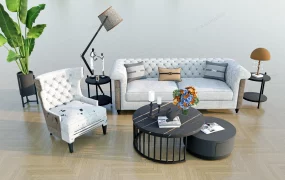 Black And Grey Living Room Set