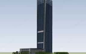 Modern Commercial Skyscraper And Podium Complex