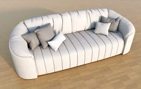 Fabric Modern Upholstered Sofa