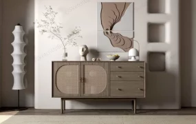 Wabi Sabi Style Accent Cabinet