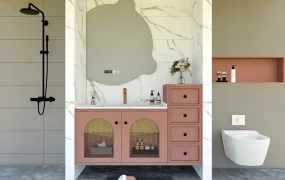 Pink & White Bathroom Idea