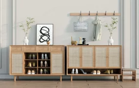 Nordic Rattan Shoe Cabinets