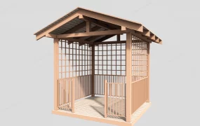 Small Square Wooden Gazebo