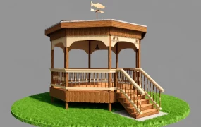 Stilted Wooden Gazebo