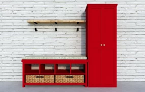 Rustic Entryway Bench With Storage