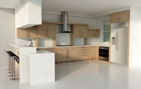 Kitchen With Bar Counter Design