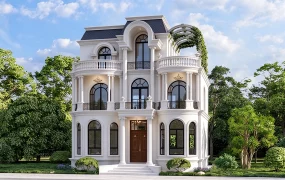 Classical French Neoclassical Villa & Rooftop Garden