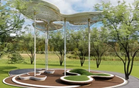 Beautiful Park Pergola