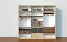 Open Wardrobe With Shelves