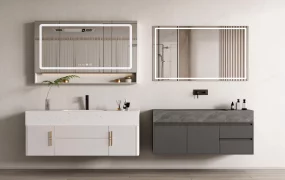 Modern Smart Bathroom Vanity & LED Mirror Set